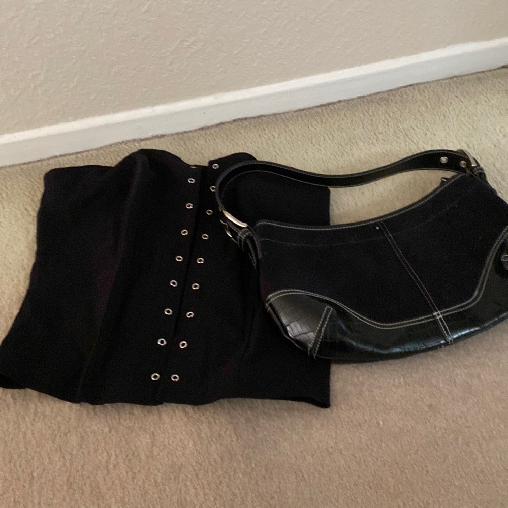 NWT Windsor Black Corset top, laces not included. Zipper in the back.